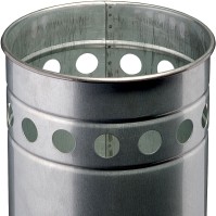 Urban round bin 35 litres in galvanised steel