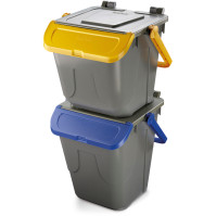 Small stackable trash bins