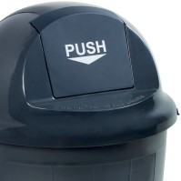 80-litre grey bin with flap