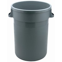 Round grey plastic tray 80 litres