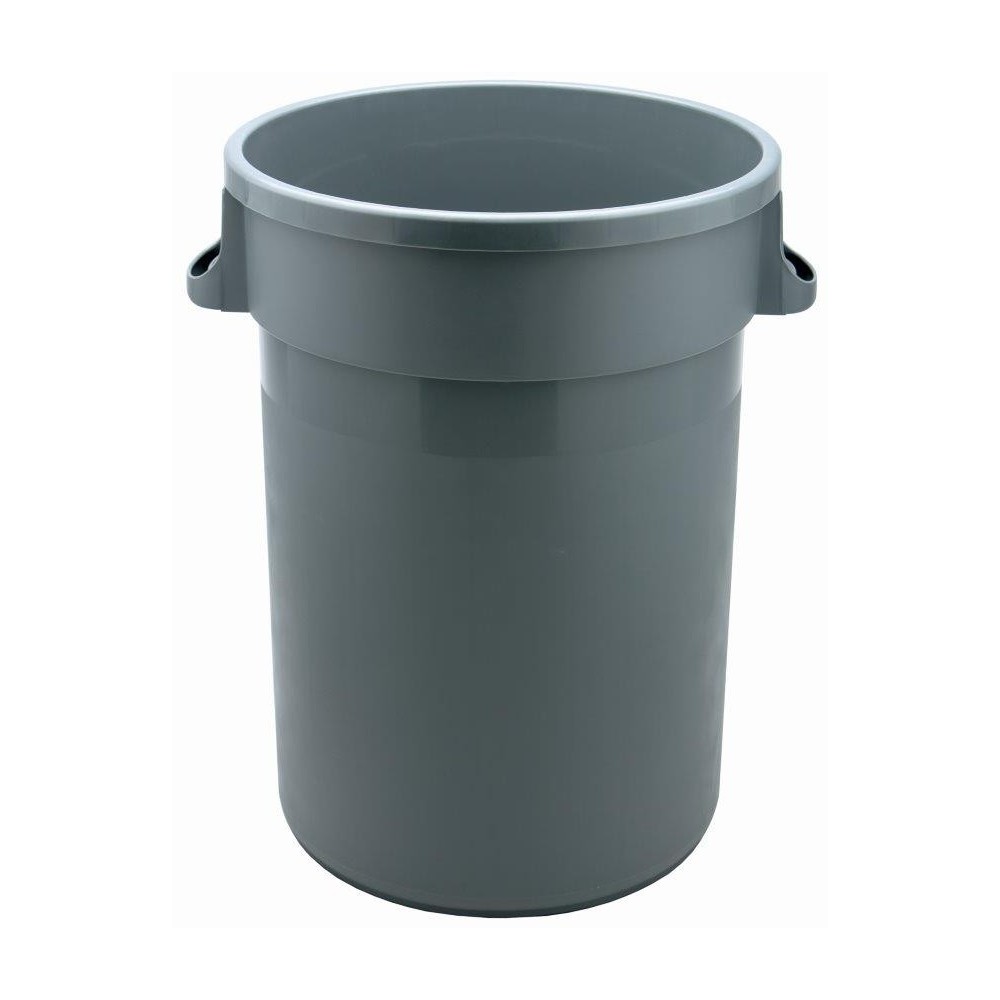 Round grey plastic tray 80 litres