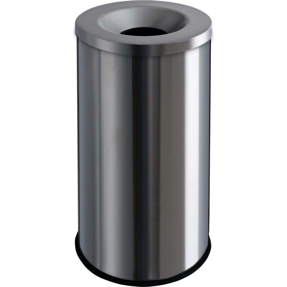 Fireproof waste bin 15 litres brushed stainless steel