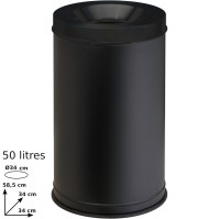 Fireproof bin 50 litres grey