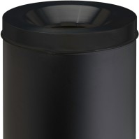 Fire-resistant bin 50 litres grey lid