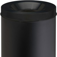 Fireproof bin 50 litres black lid