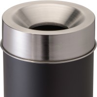 Fireproof bin with smothering lid