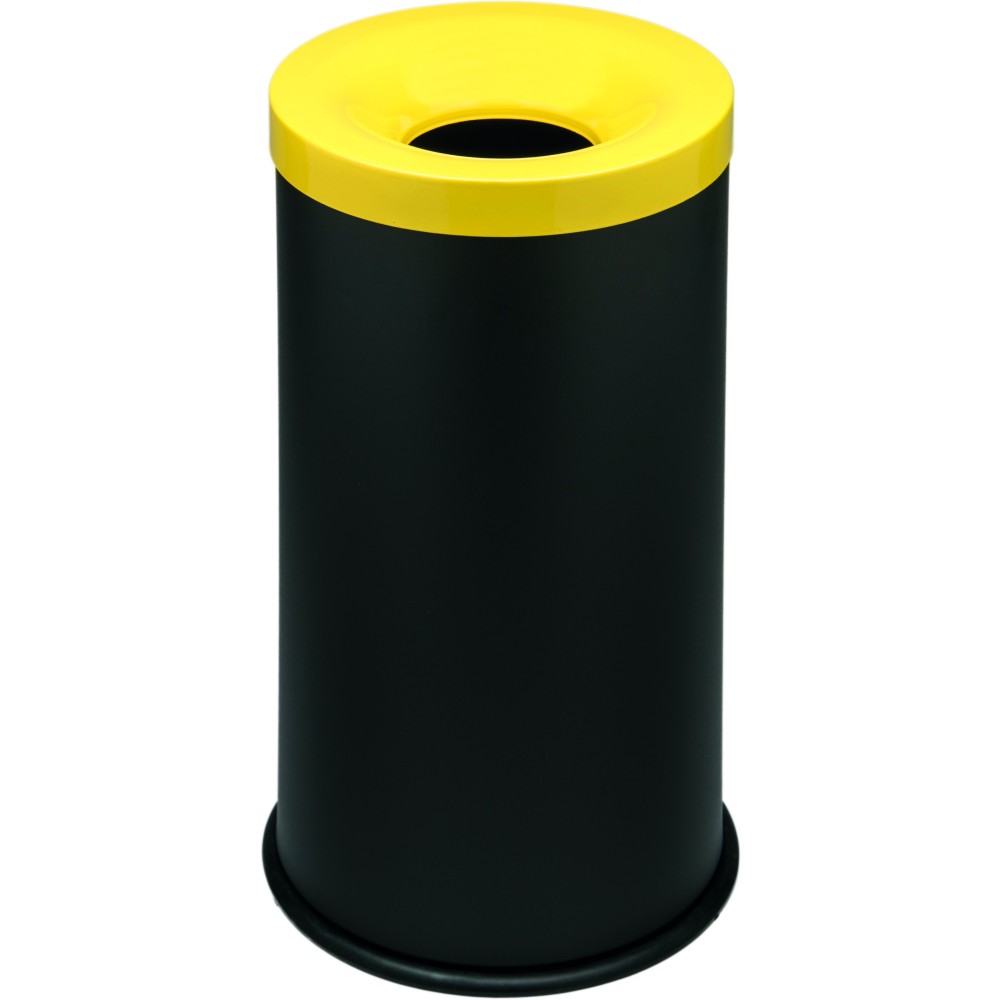 Fireproof selective sorting bin 90 litres yellow