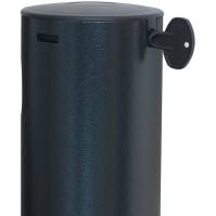 Wall-mounted column ashtray with lockable front opening