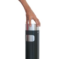 Wall-mounted column ashtray with reservoir tube