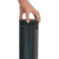 Ashtray column with inner tube emptying