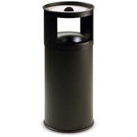 Black sand ashtray bin