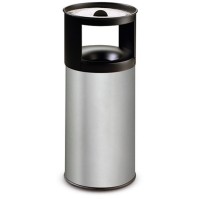 Stainless steel fire-resistant sand ashtray bin 75 litres