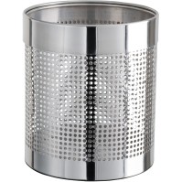 Perforated stainless steel wastepaper basket 11 litres