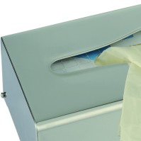 Stainless steel glove or tissue dispenser