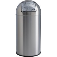 Brushed stainless steel dome bin 40 litres