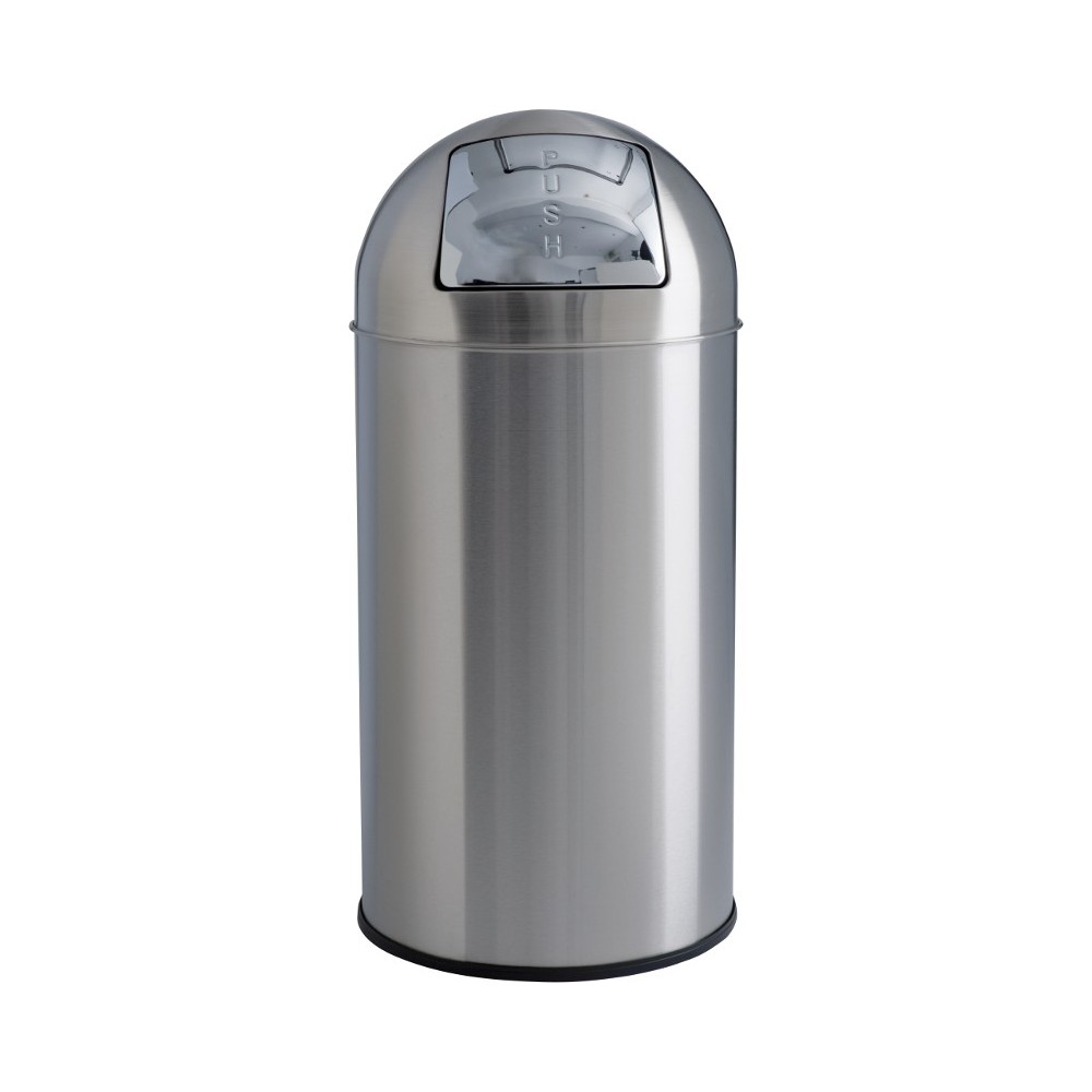 Brushed stainless steel dome bin 40 litres