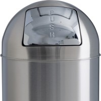 Brushed stainless steel dome bin 40 litres