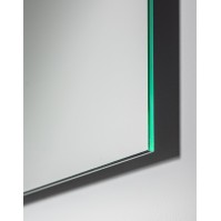 Rectangular mirror with bevelled edges