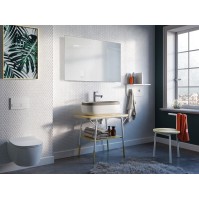 Rectangular bathroom mirror without LED