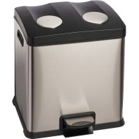 Pedal bin with selective sorting 2x12 litres