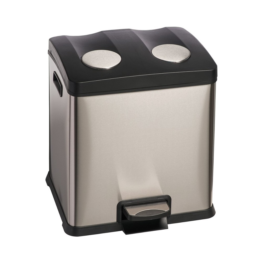 Pedal bin with selective sorting 2x12 litres