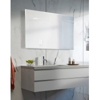 Bevelled rectangular LED mirror