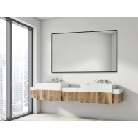 Custom-made rectangular mirror frame