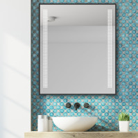 Framed vertical mirror