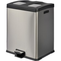 Pedal bin for selective sorting 2x30 litres