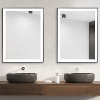 modern mirror with illuminated frame