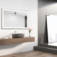 Illuminate your space with our LED tower mirror with aluminium frame: A modern and functional touch