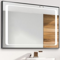 Mirror with aluminium frame and LED surround