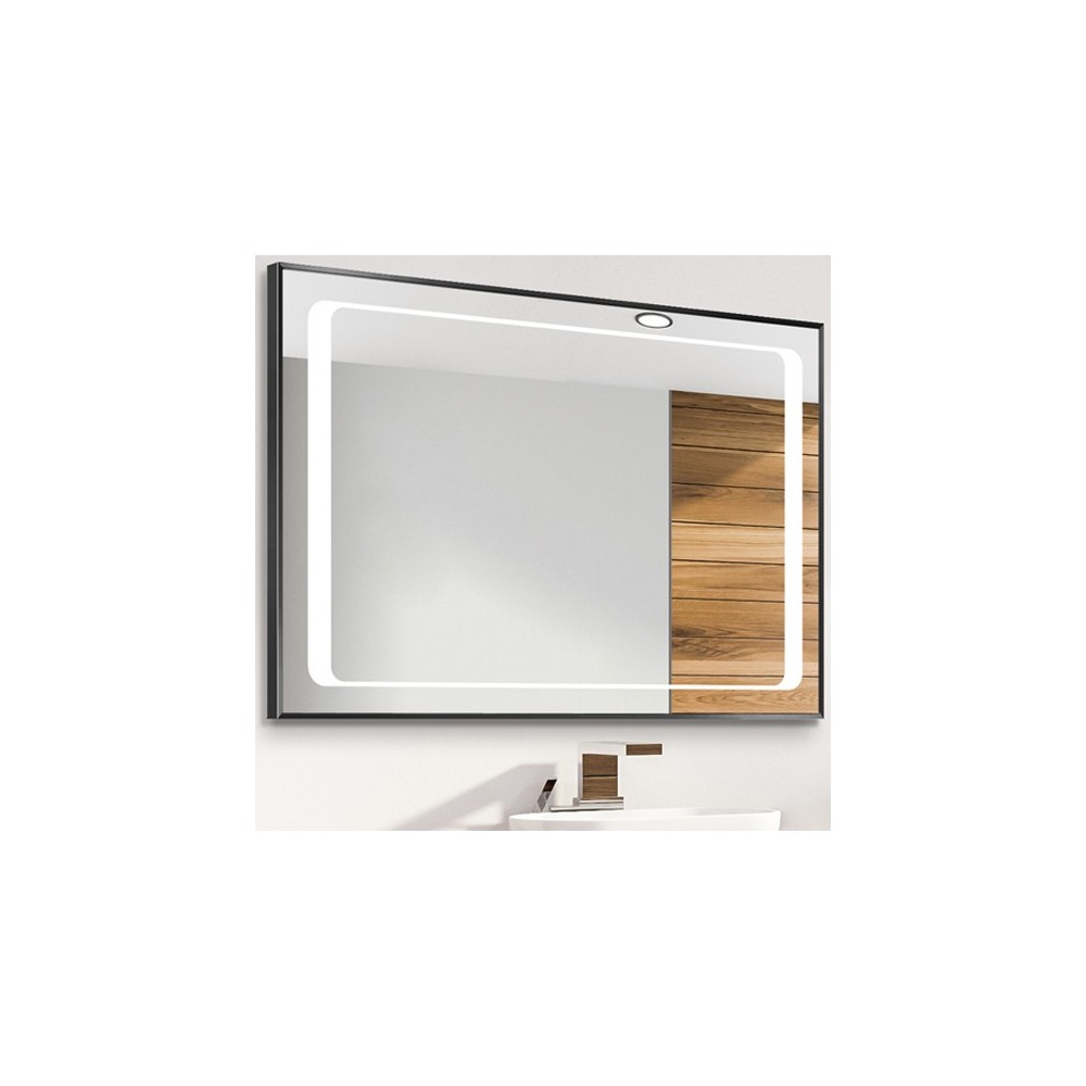 Mirror with aluminium frame and LED surround