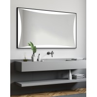 Black frame LED mirror