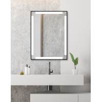 LED mirror for modern rectangular bathrooms