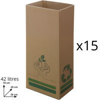 Eco-friendly cardboard trash bin 42L