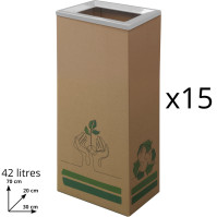 Ecological cardboard office bin 42L Minimalist design