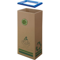 42L Eco-Friendly Cardboard Bin with Blue Lid