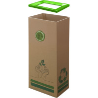 42L Eco-Friendly Cardboard Bin with Green Lid