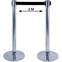 Elegant black stainless steel bollards