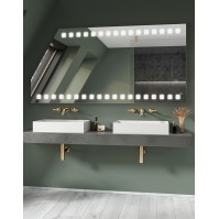 Bright bathroom mirror