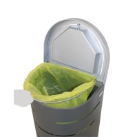 Nice 95-litre bin with open lid and bag holder