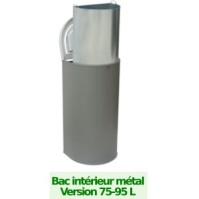 Nice 75-litre bin with open lid and inner container