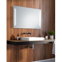 Rectangular mirror with LED strip