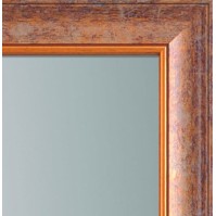 Traditional mirror with bronze wood frame