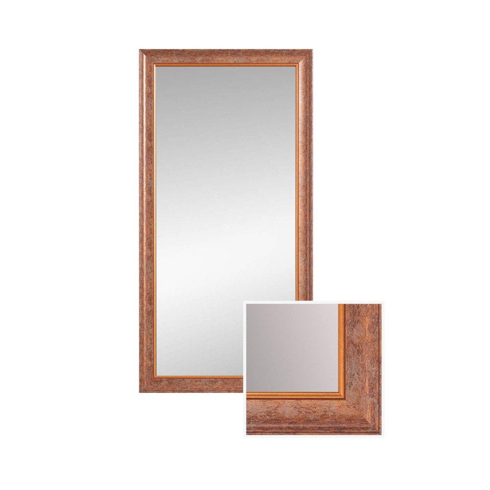 Traditional mirror with bronze frame