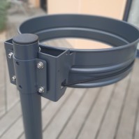 bin bag holder on a plate with stainless steel screws provided