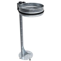 Bin bag holder on galvanised plate