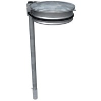 Galvanised bin bag holder with lid