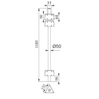 Triple-stream bin bag support post for surroundings